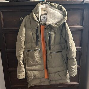 Orolay Olive Jacket with Orange Interior